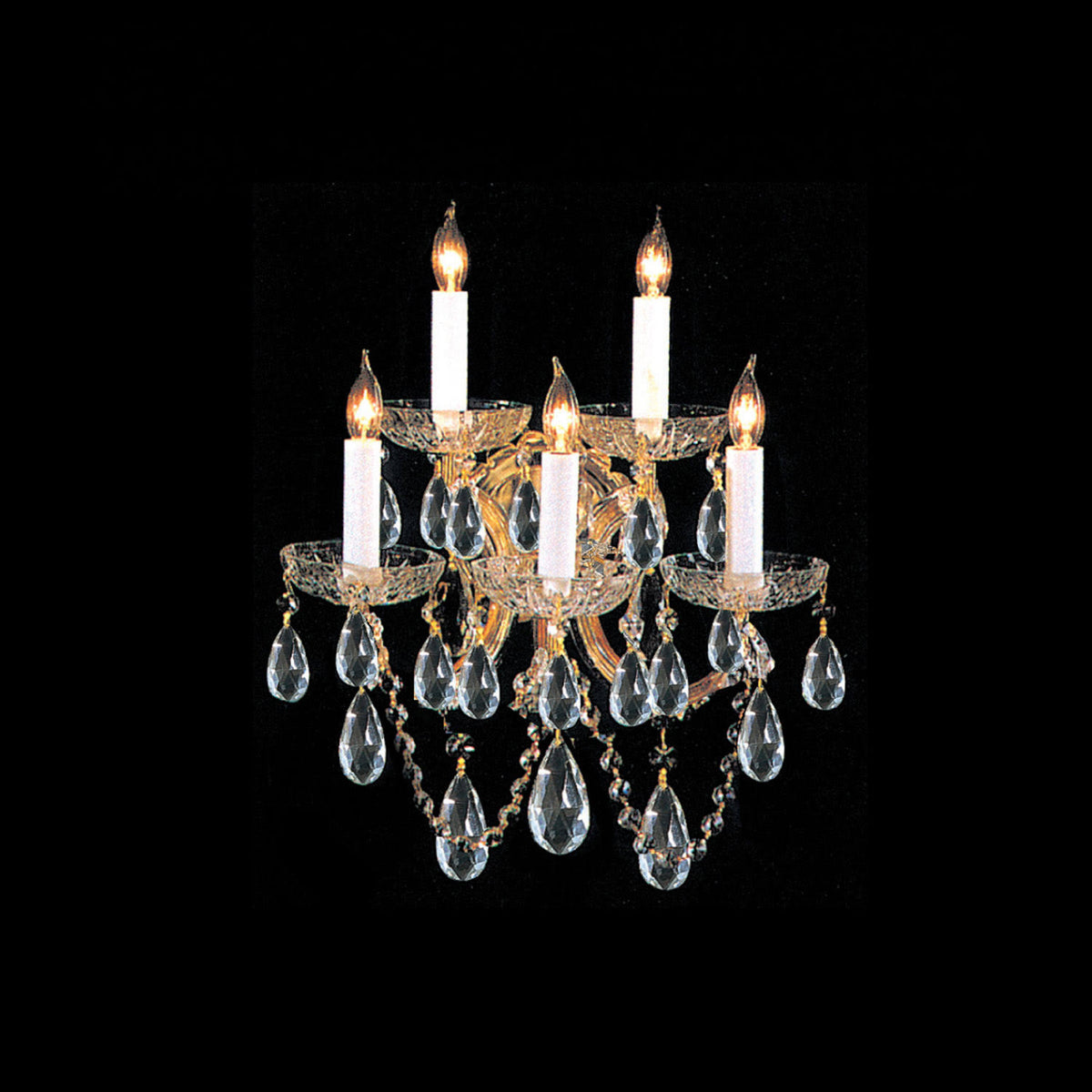 Gold Crystal Sconce M689