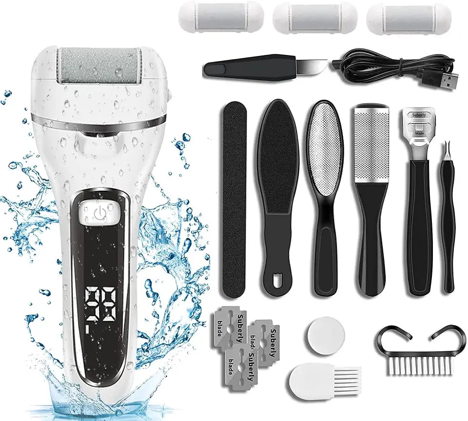 Black Rechargeable Waterproof Electric Foot Callus Remover J912