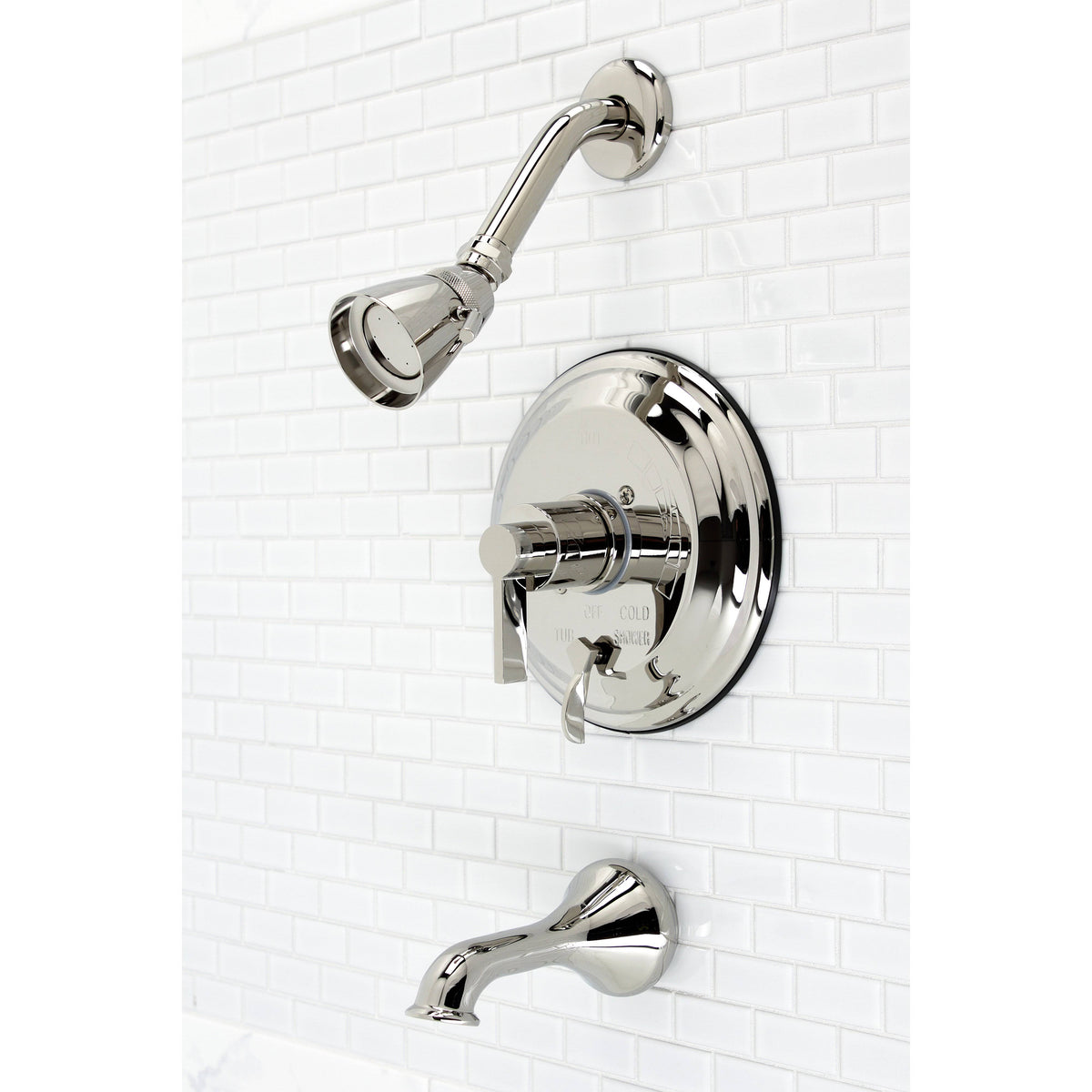 Antique Brass Tub and Shower Faucet C96796