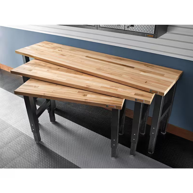 Adjustable Height Birch Top Workbench Q91418