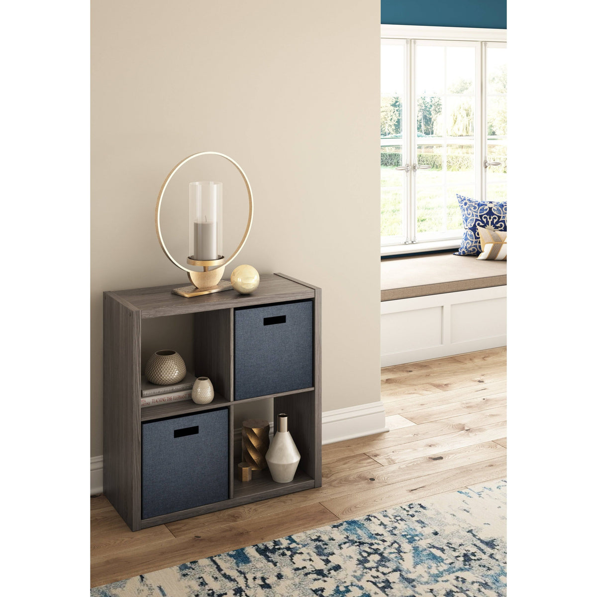 Bleached Brown Cube Bookcase R359018