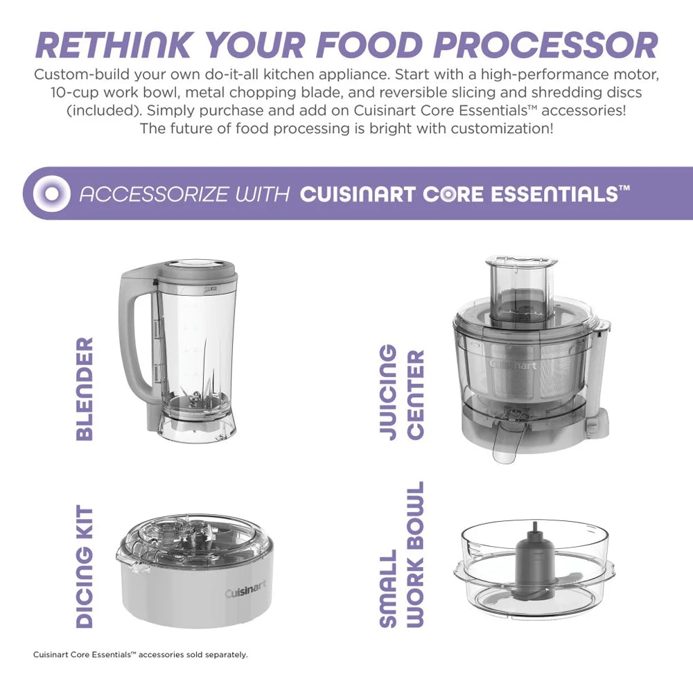 10-Cup Multifunctional Food Processor with 6-Piece Steak Knife Set A8434
