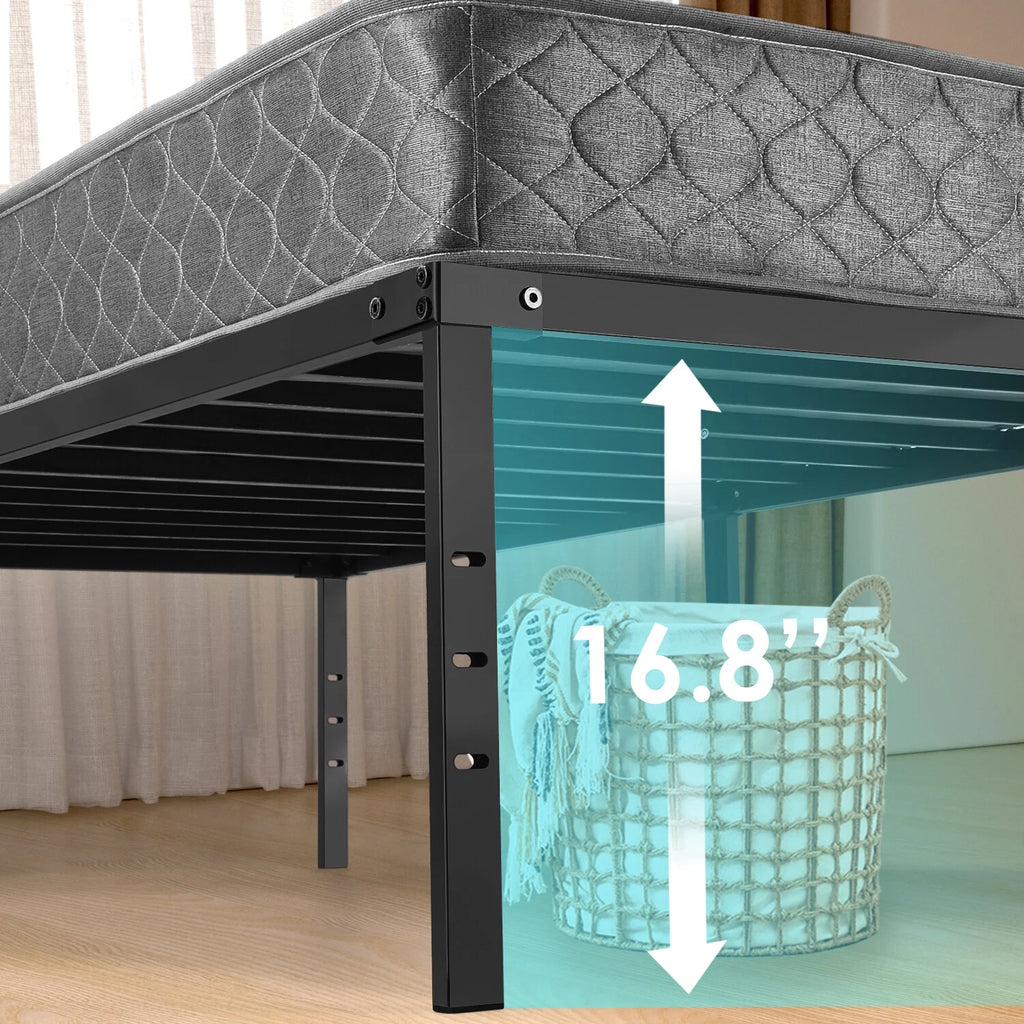 Heavy Duty Steel Slat Queen Bed Frame S8289