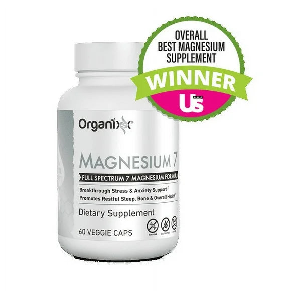 Magnesium Supplement Capsules with Vitamin B6 and Manganese Citrate and Glycinate, Vegan, Non GMO, 60 Count D7504