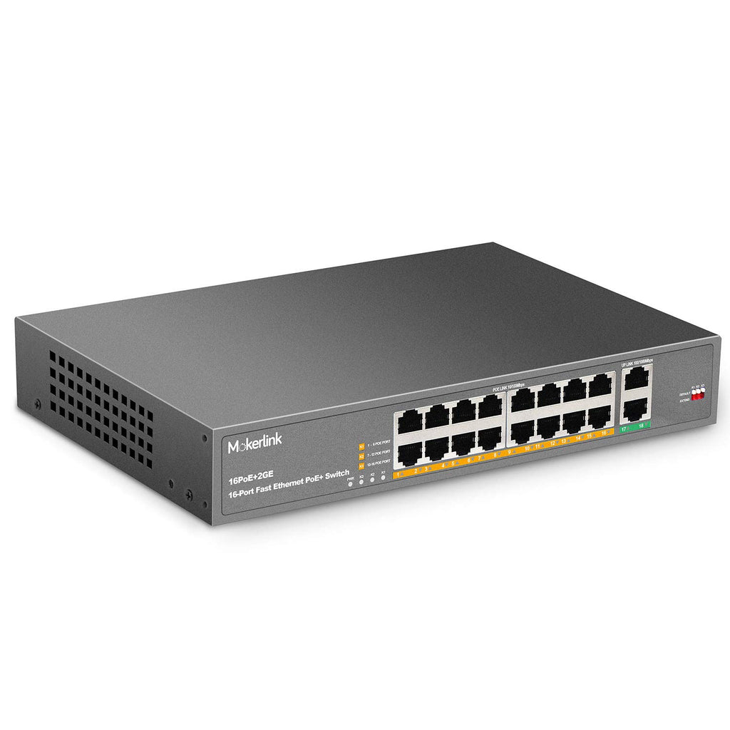 28 Port PoE Gigabit Managed Switch, 24 GE PoE Port, 4 GE Uplink, 4 Combo SFP, 300W, L2+ Smart Managed, Rackmount Fanless E255