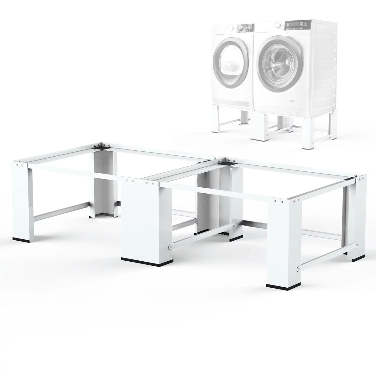 White 2-in-1 Laundry Pedestal U782453