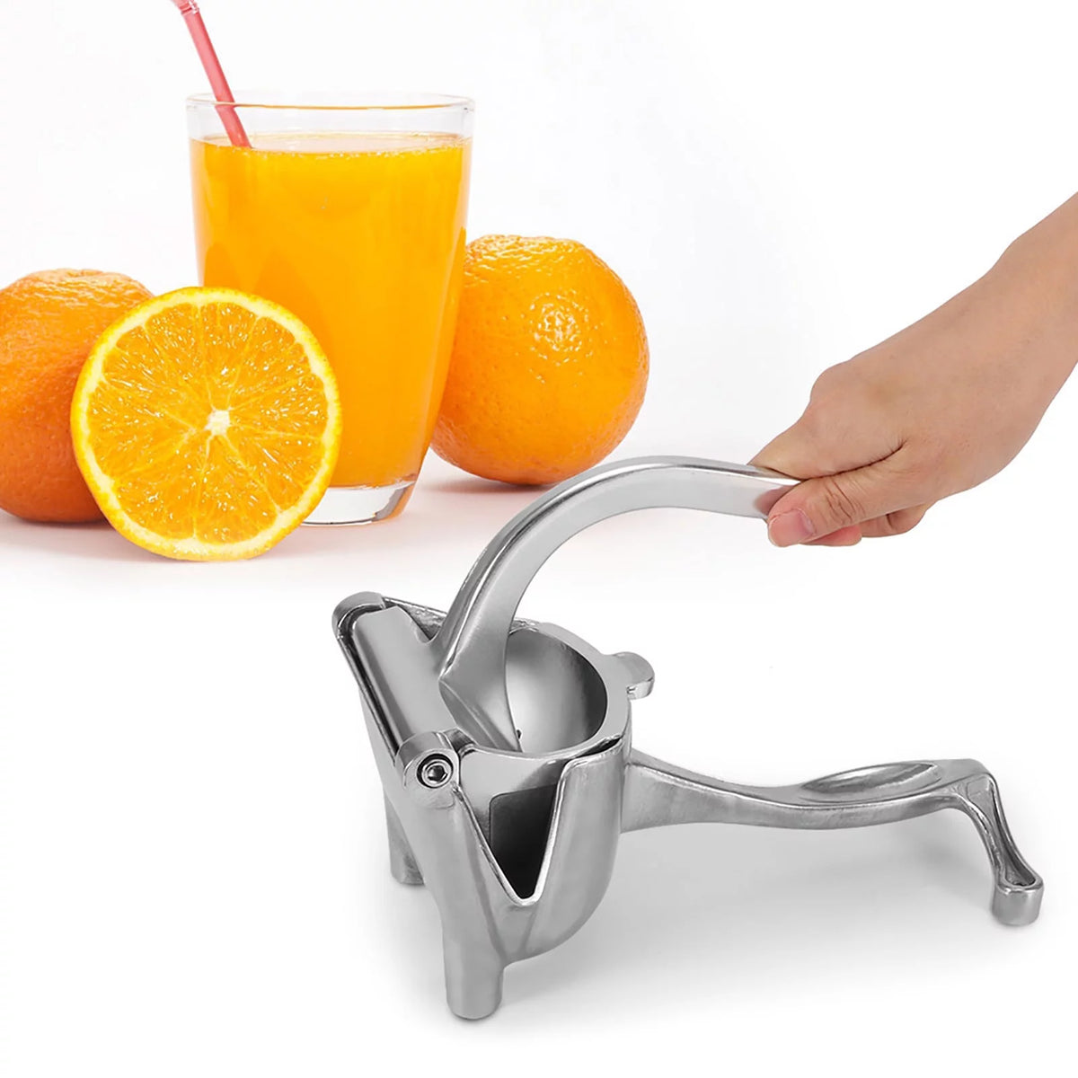 Manual Juicer Lemon Orange Squeezer Aluminum Portable Q49851