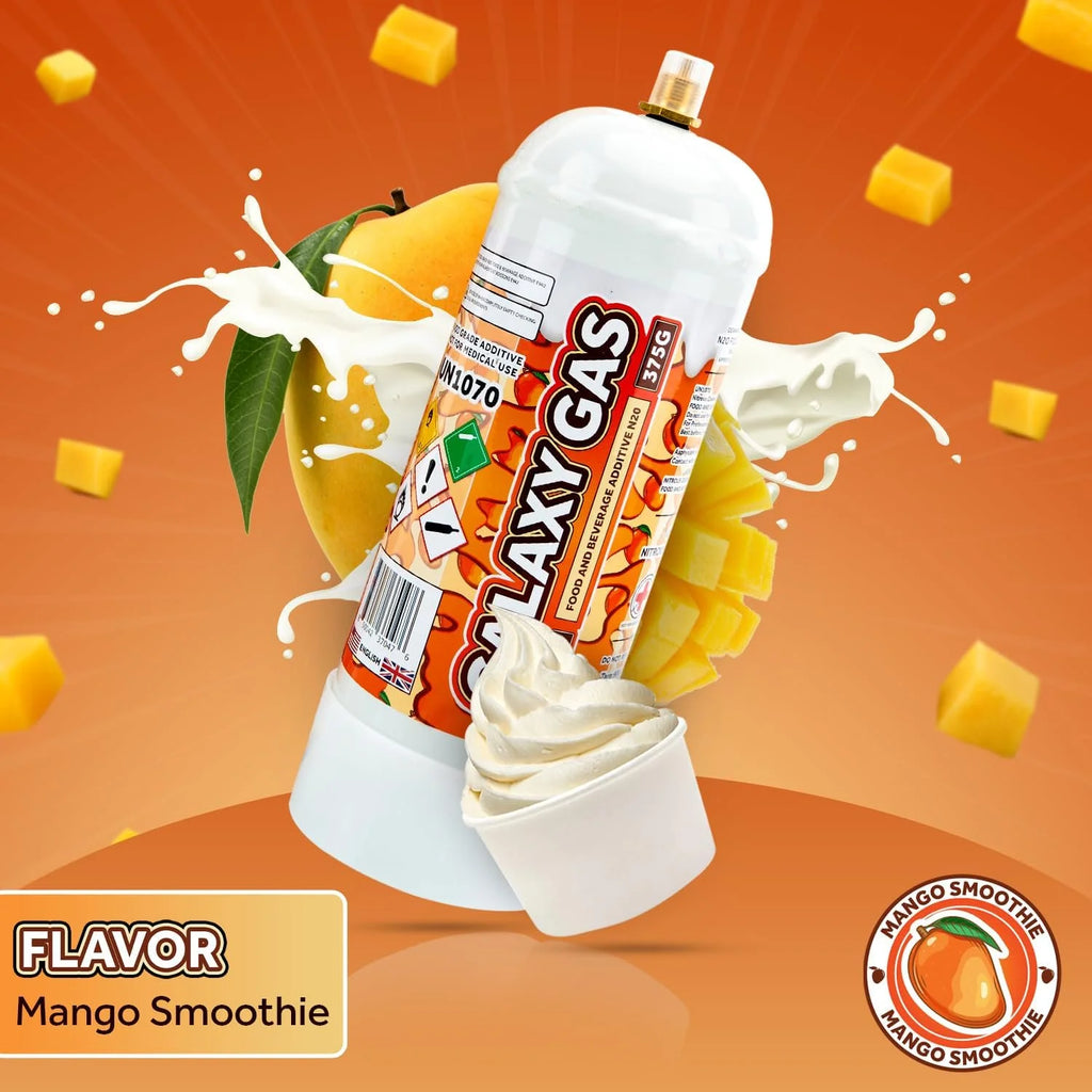 Mango Smoothie Flavor Whipped Cream Dispenser Cartridge Tank, 0.6L 375 Gram X3427