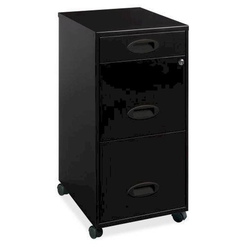 3-Drawer File Cabinet Black U35040