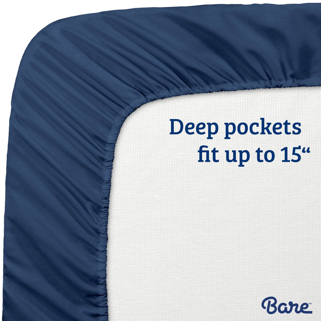 2-Pack Microfiber Fitted Bottom Sheets Deep Pocket California King Light Grey G88586