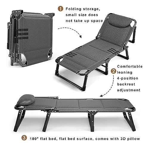 Portable Folding Camping Cot with Pillow J12885