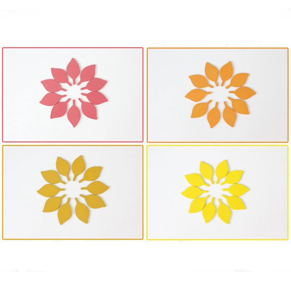 Creative Wooden Tree Blocks with Leaves 3D Building Set Toy (Yellow) A1497