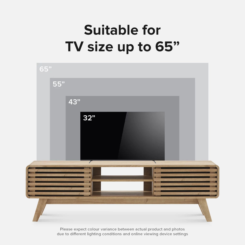59" Oak TV Stand Console D8310