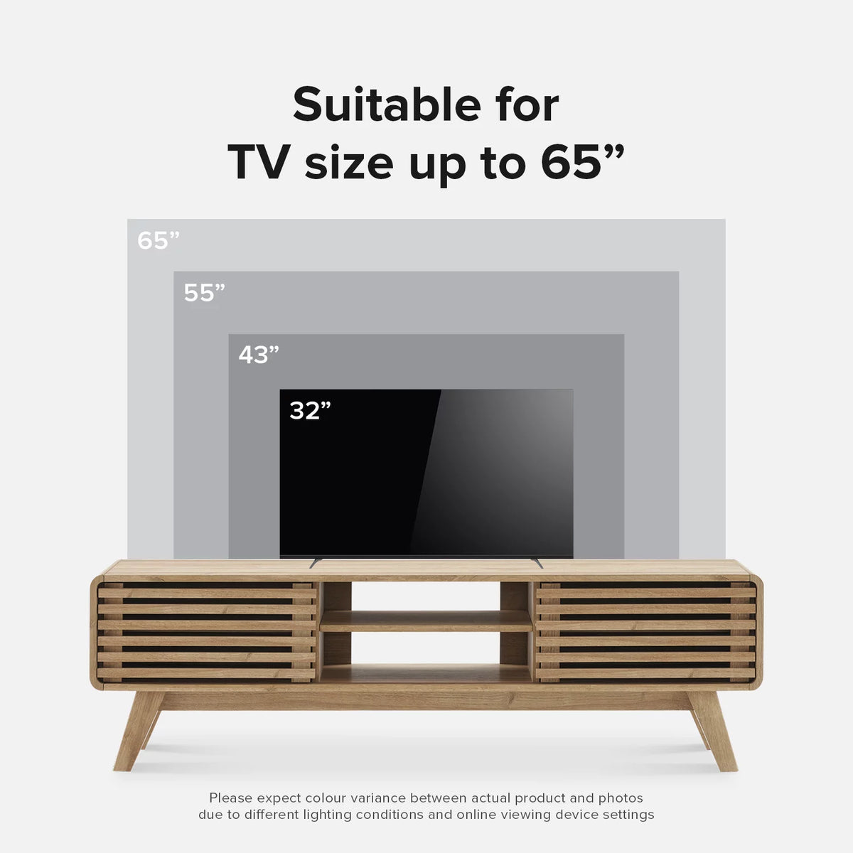 59" Oak TV Stand Console D8310