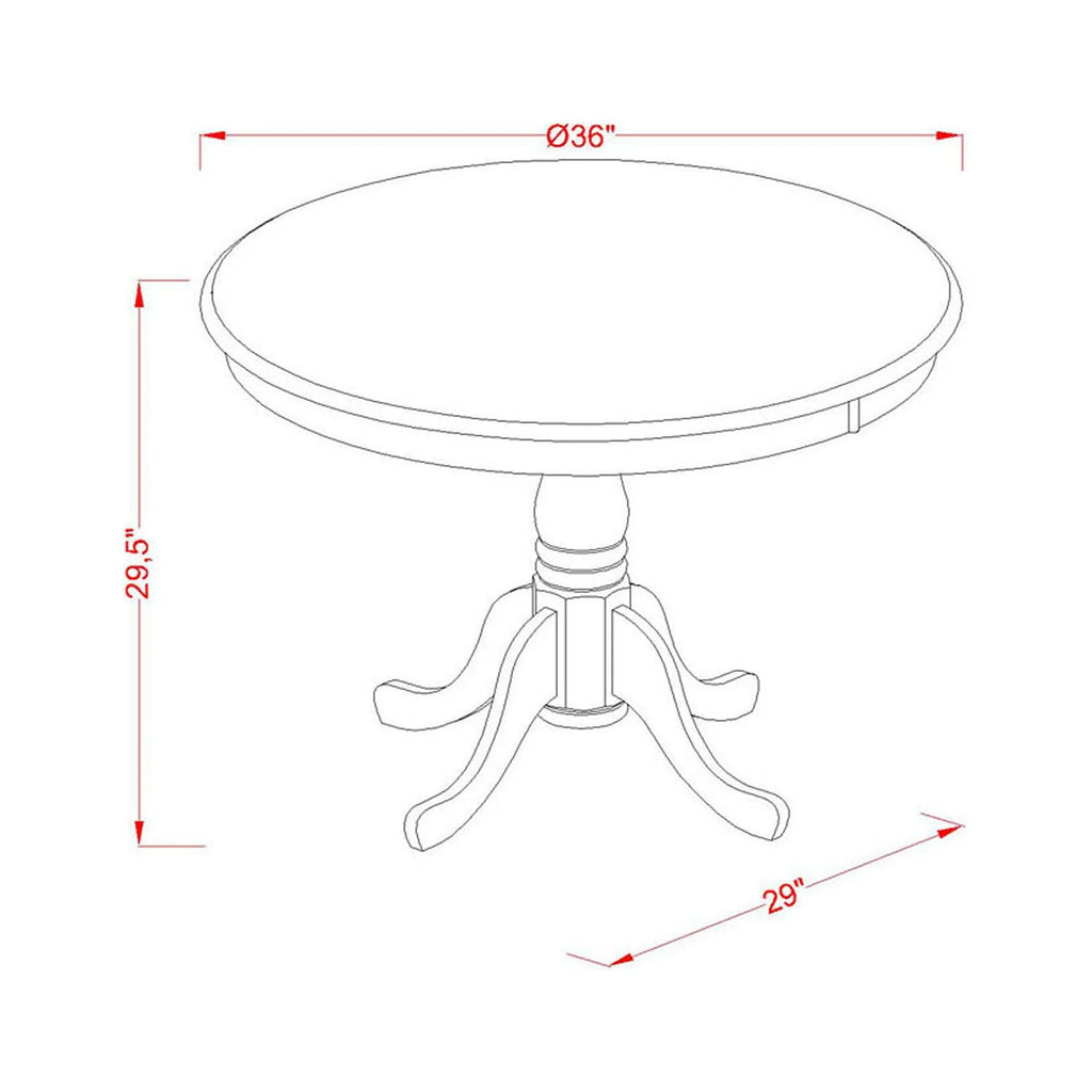5 Pc Dining Set with Round Table and 4 Chairs I87748