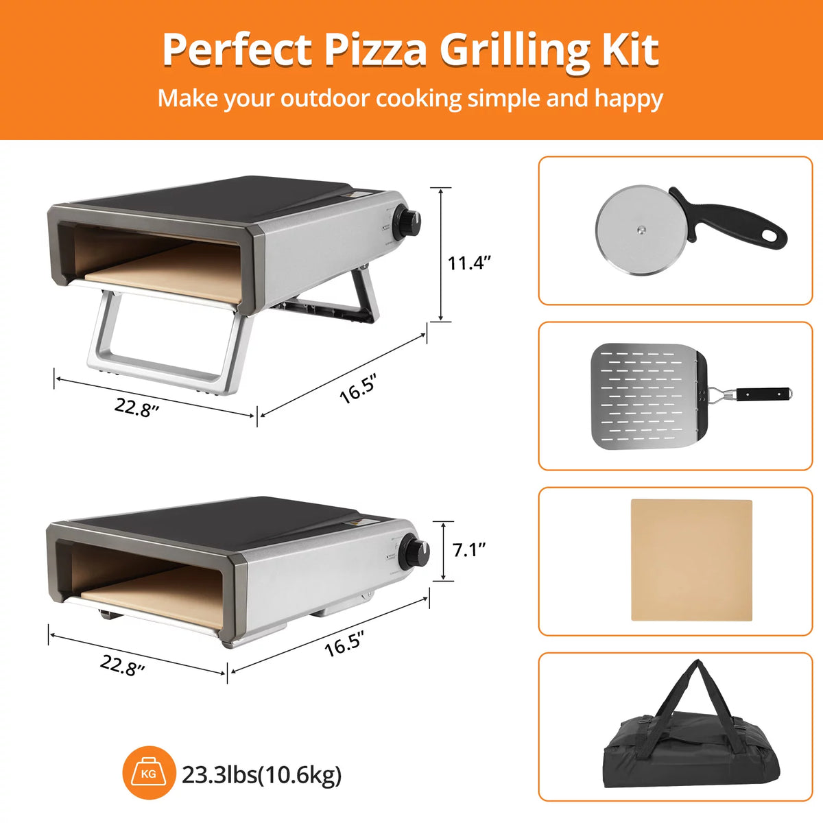Portable Stainless Steel Gas Pizza Oven F899893