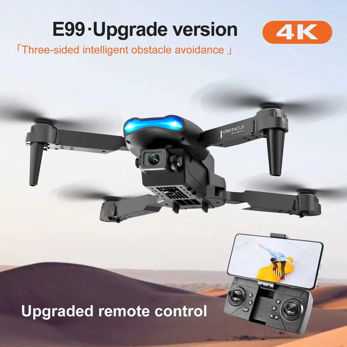 4K HD Dual Camera RC Quadcopter with 2 Batteries I6458