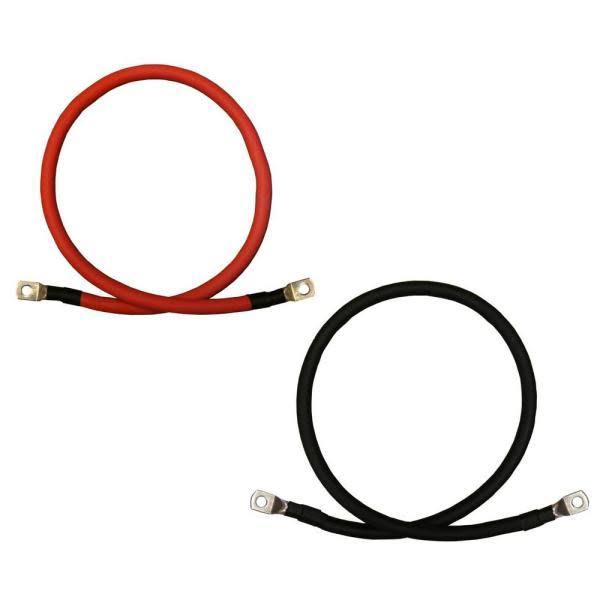 2/0 Gauge Red Black Pure Copper Inverter Cables 5 ft I24892