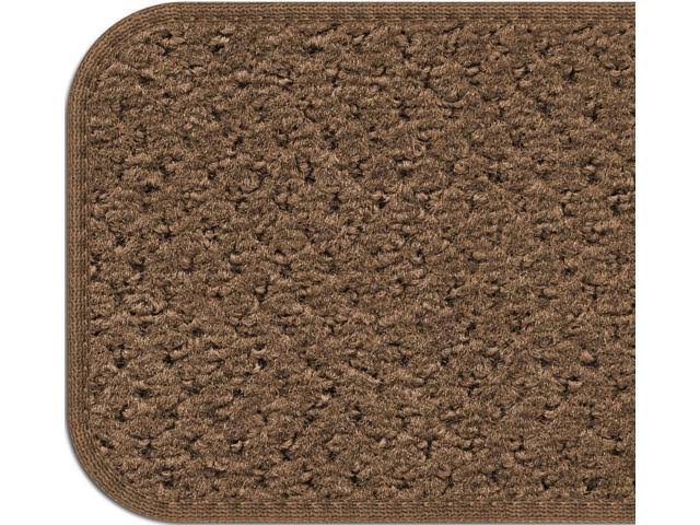 Set of 12 Attachable Carpet Stair Treads - Toffee Brown - 9 in. x 36 in. V970182