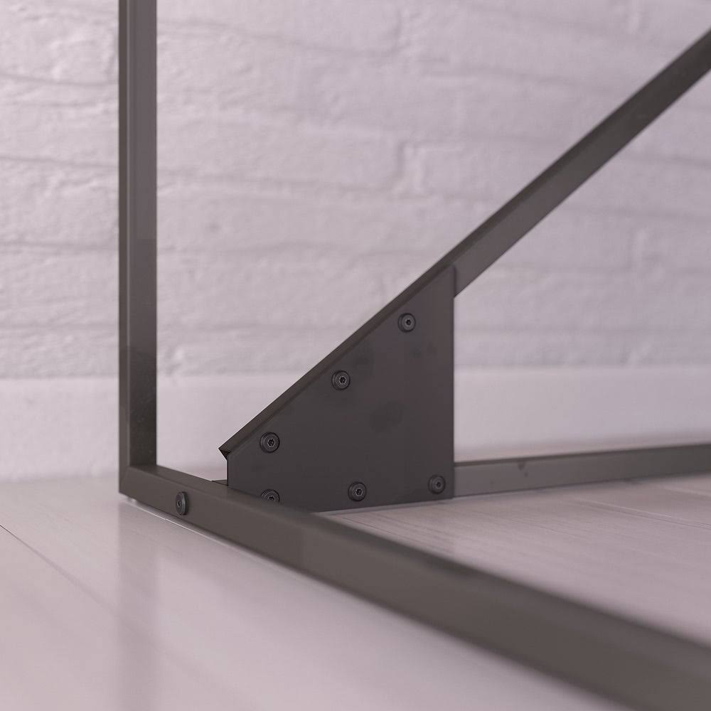 62W L Shaped Industrial Desk in Restored Gray H756924