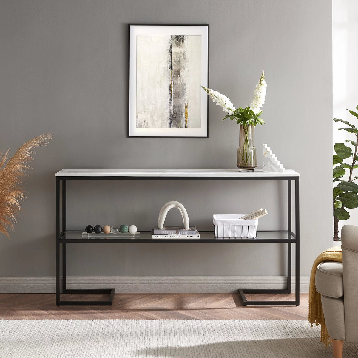 Console Table Gold Glass Top K6646