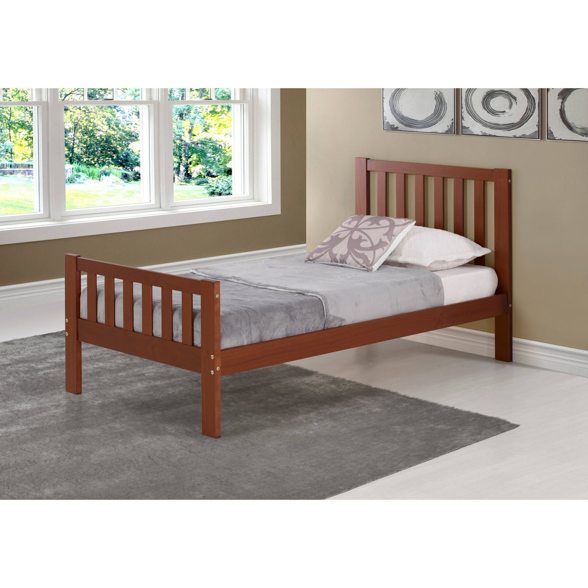 Dove Gray Twin Bed V507900