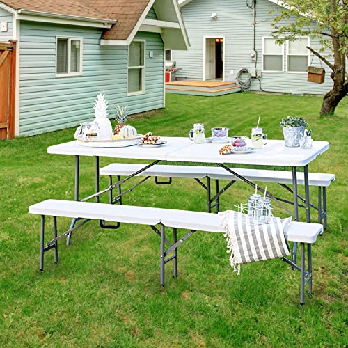6ft Heavy Duty Plastic Folding Table M5152