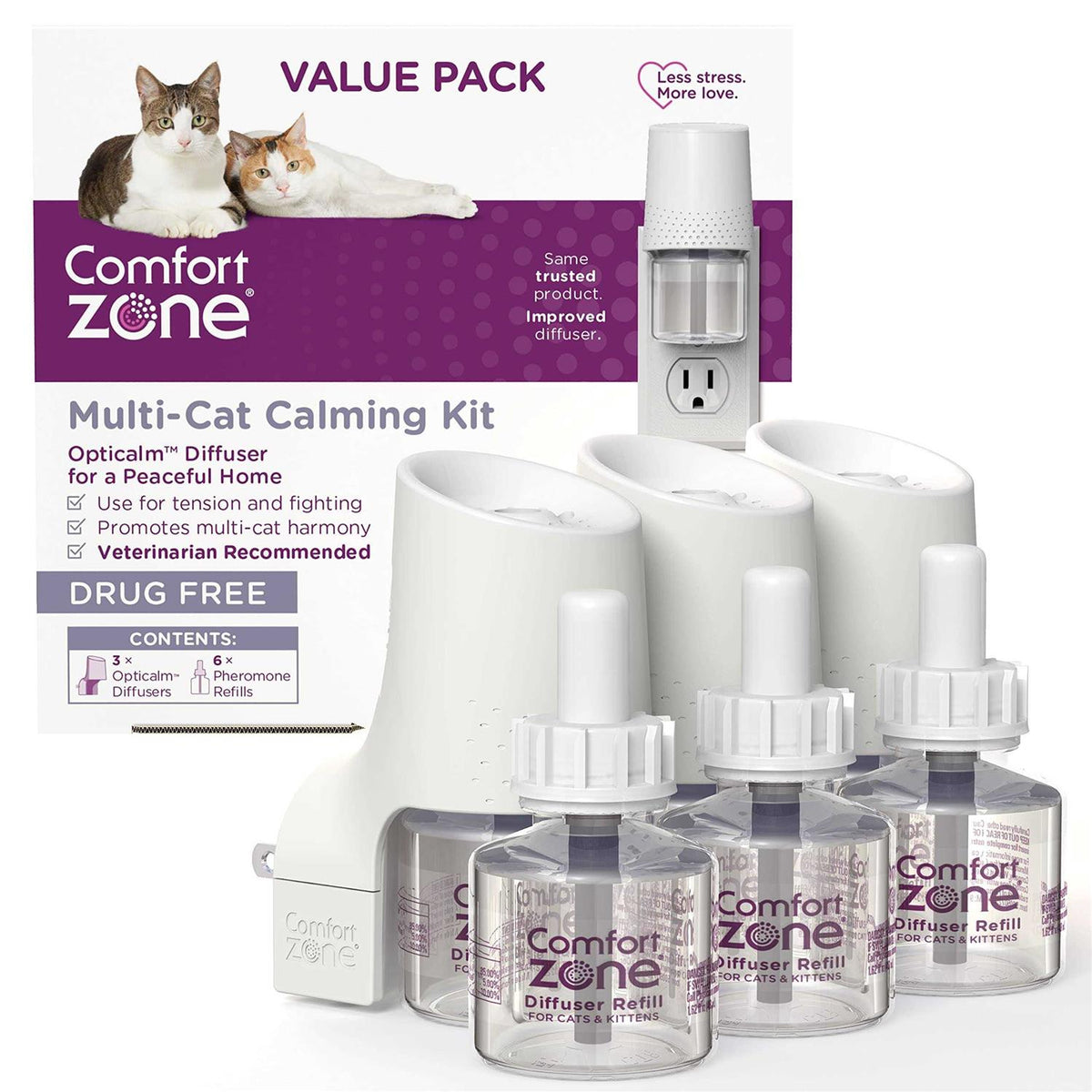 Multicat Calming Diffuser Kit 3 Diffusers and 6 Refills H543174