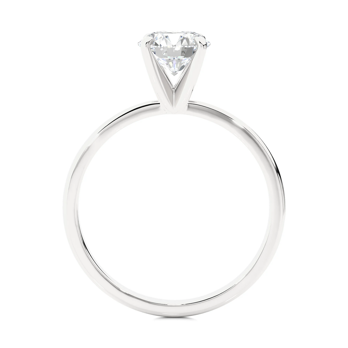 14k White Gold Solitaire Engagement Ring J80700