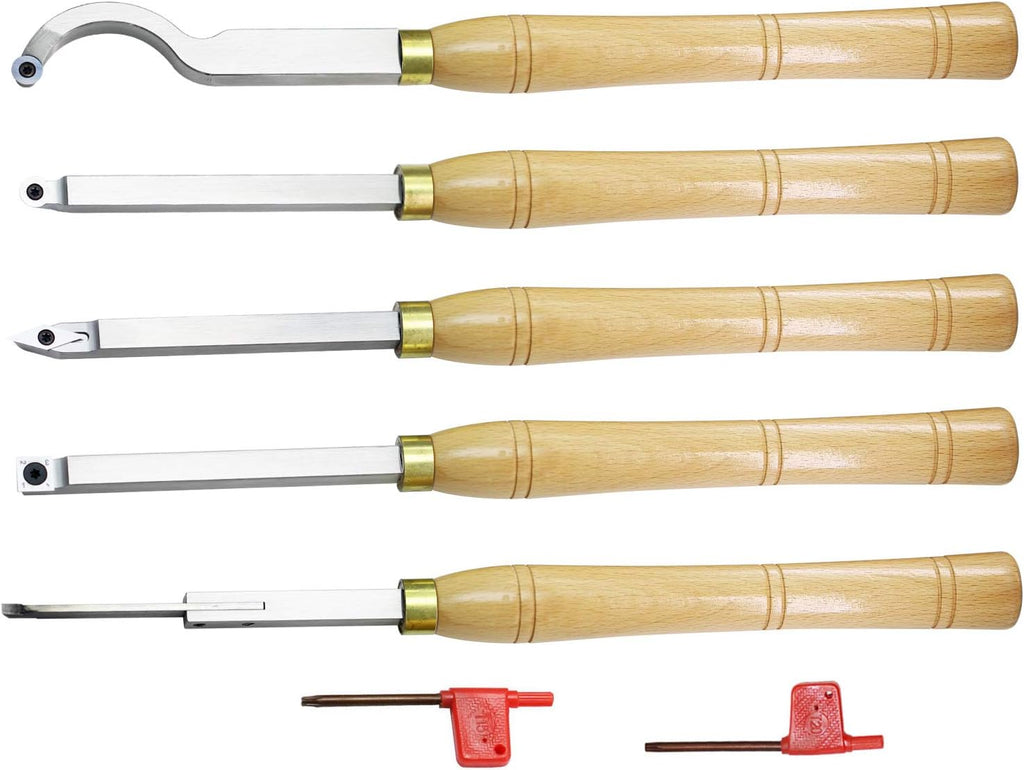 Set of 5 Carbide Tipped Woodturning Lathe Tools 16 inch Q52800