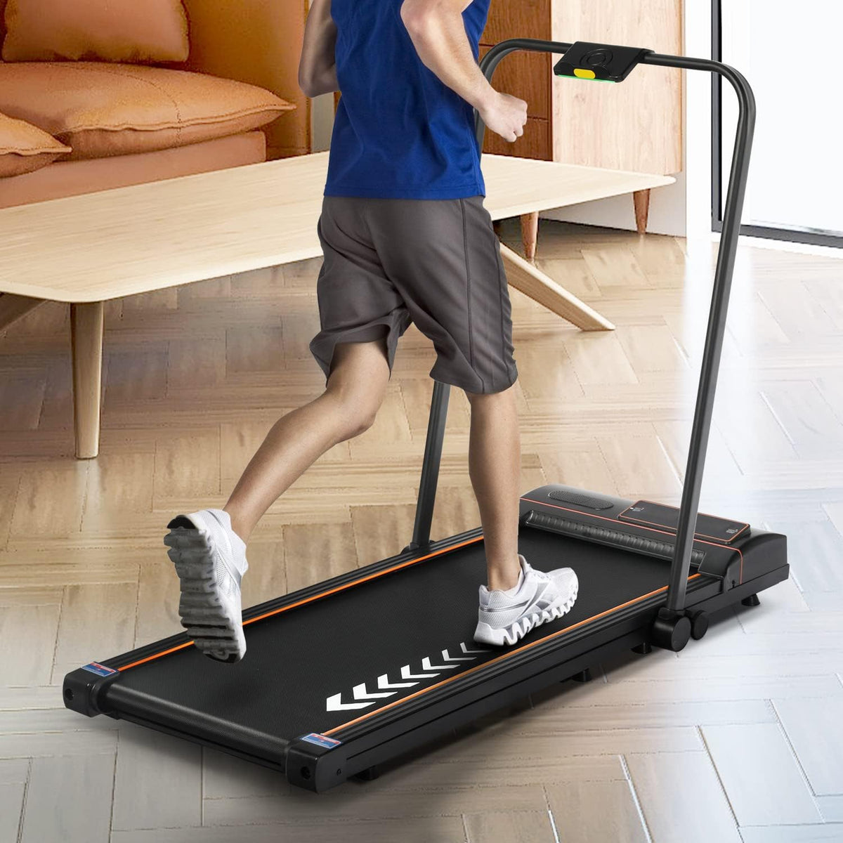 2 in 1 Under Desk Folding Electric Treadmill with LED Display V1865