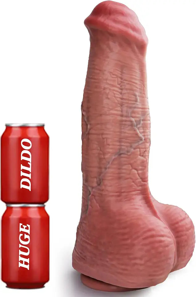 15 Inch Thick Dual Density Silicone Dildo with Suction Cup E2678