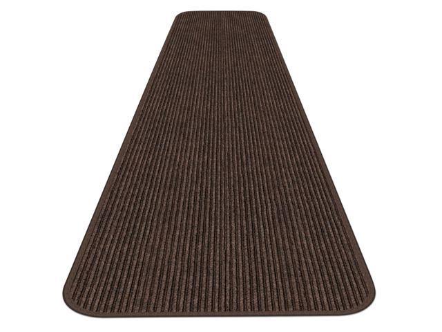 Double-Ribbed Carpet Runner with Skid-Resistant Rubber Backing - Bittersweet Brown - 4' x 50' Z51135