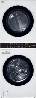 White Front Load Washer & Dryer Stacked Unit W9881