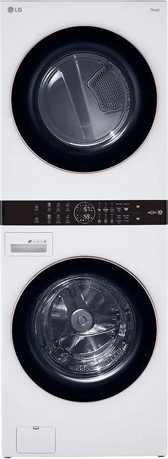 White Front Load Washer & Dryer Stacked Unit W9881