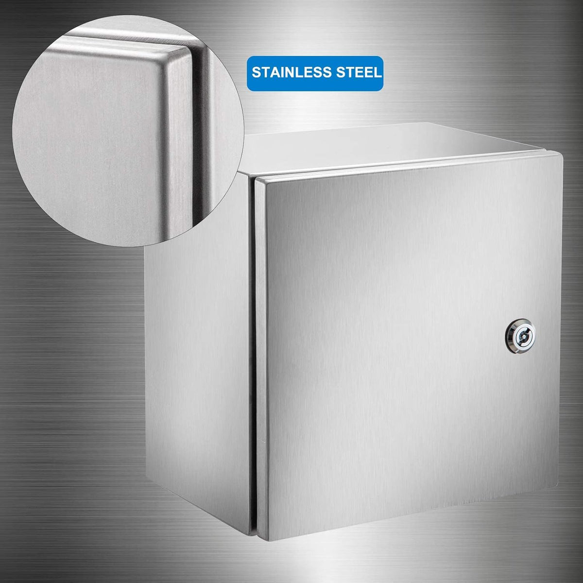 12 x 12 x 8'' NEMA 4X Steel Electrical Box with Mounting Plate I3936
