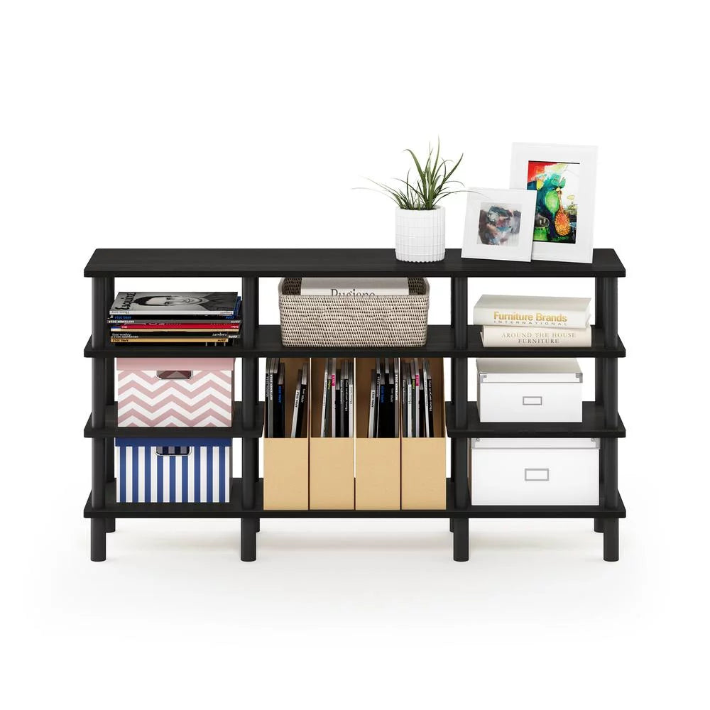 4-Tier Espresso Black TV Stand P41325