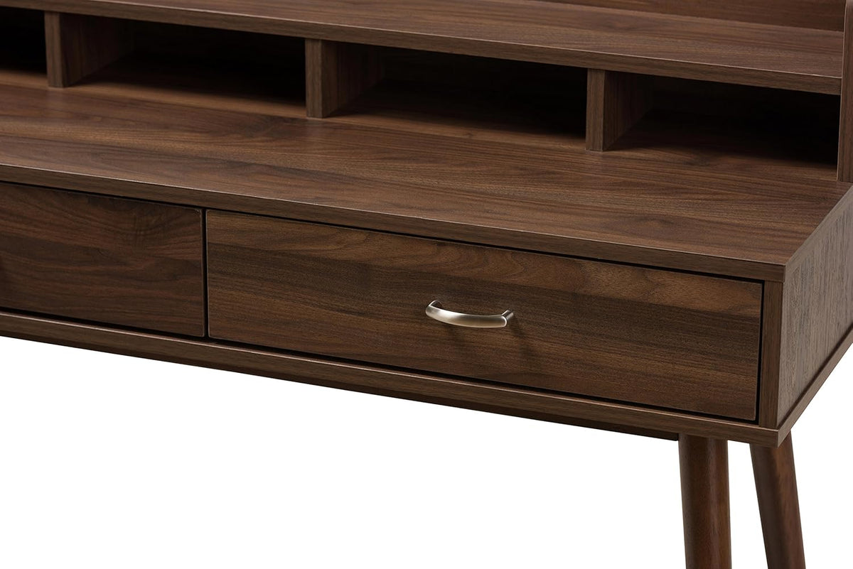 Walnut Brown 2-Drawer Desk X561887