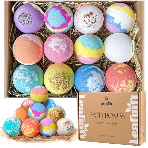 12 Pc Handmade Bath Bombs with Sea Salt Cocoa & Shea Butter J7021