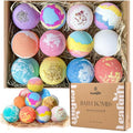 12 Pc Handmade Bath Bombs with Sea Salt Cocoa & Shea Butter J7021