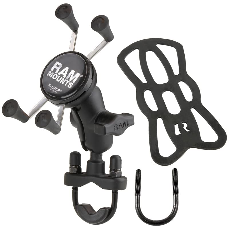 Large Phone Mount with Handlebar U-Bolt Base and Short Arm B2199