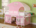 Pink and White Tent Loft Bed K36589