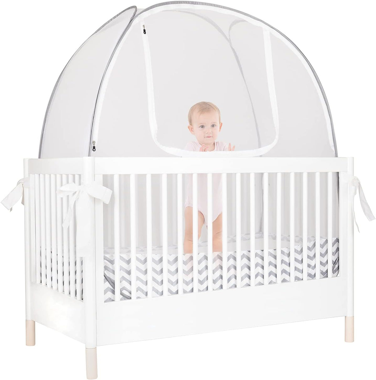 Baby Crib Tent Mosquito Net See Through Mesh Pop-up Canopy S298725