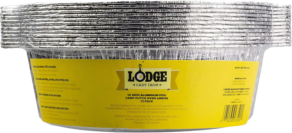 6 Quart Camp Dutch Oven with 12-Pack Aluminum Foil Liners V936