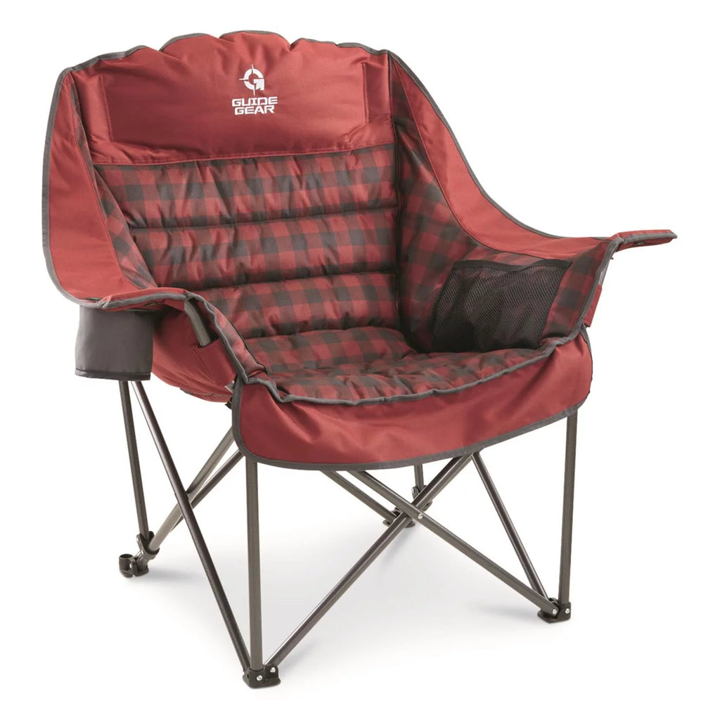 Oversized XL Padded Camping Chair with Cup Holder F27579