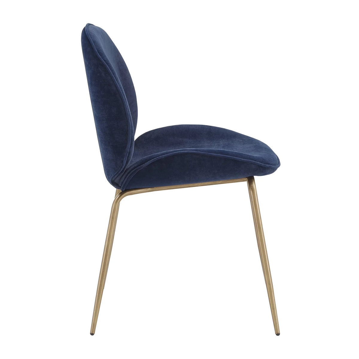 Blue Velvet Upholstered Dining Chair Set of 2 Y9363