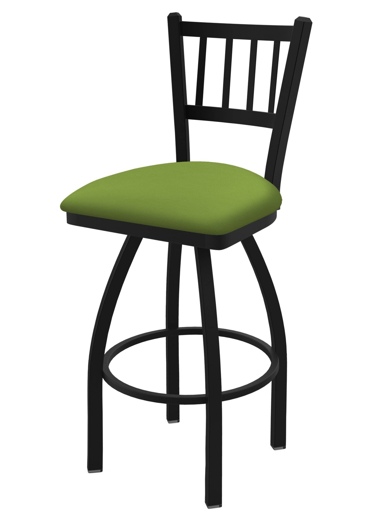 25x22 Swivel Counter Stool with Black Wrinkle Finish and Kiwi Green Seat C606843