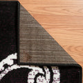 Plum Floral Runner Rug N12876