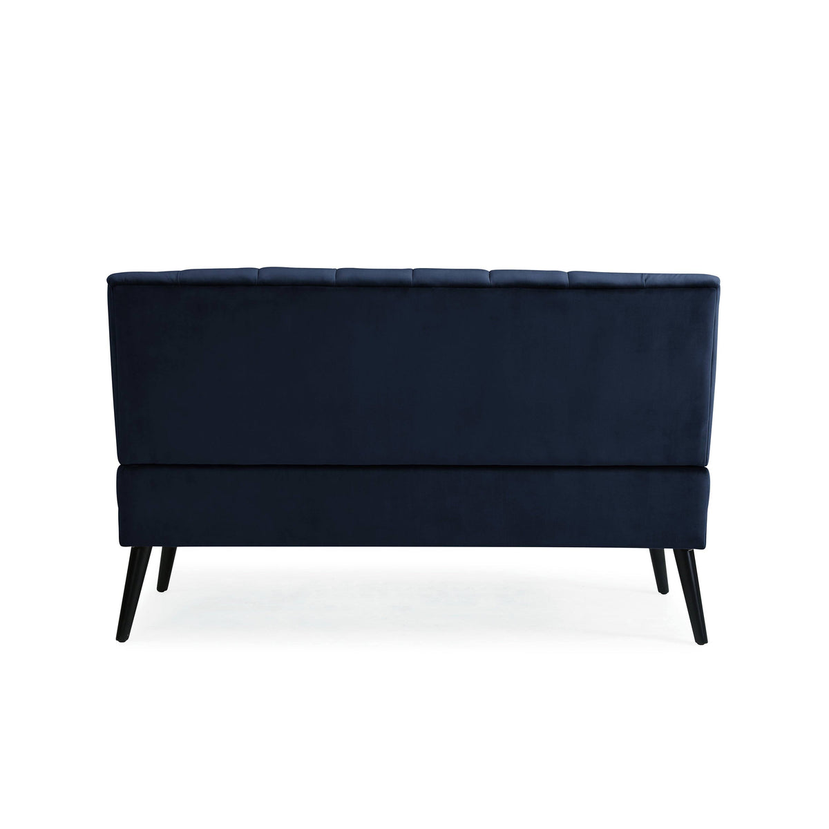 Navy Blue Velvet Armless Loveseat K60952