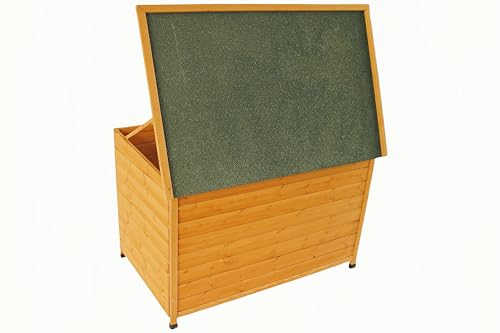Natural Wooden Doghouse with Elevated Floor U38455